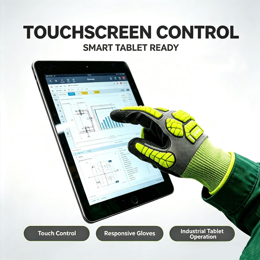 Work Glove Impact - ANSI A5 Schnittfeste Sicherheits-Arbeitshandschuhe, Touchscreen-kompatibel, stoßfest,