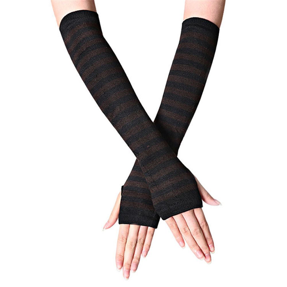 Fingerless Glove Knit - Frauen Mädchen Arm Abdeckung Langarm Ellenbogen