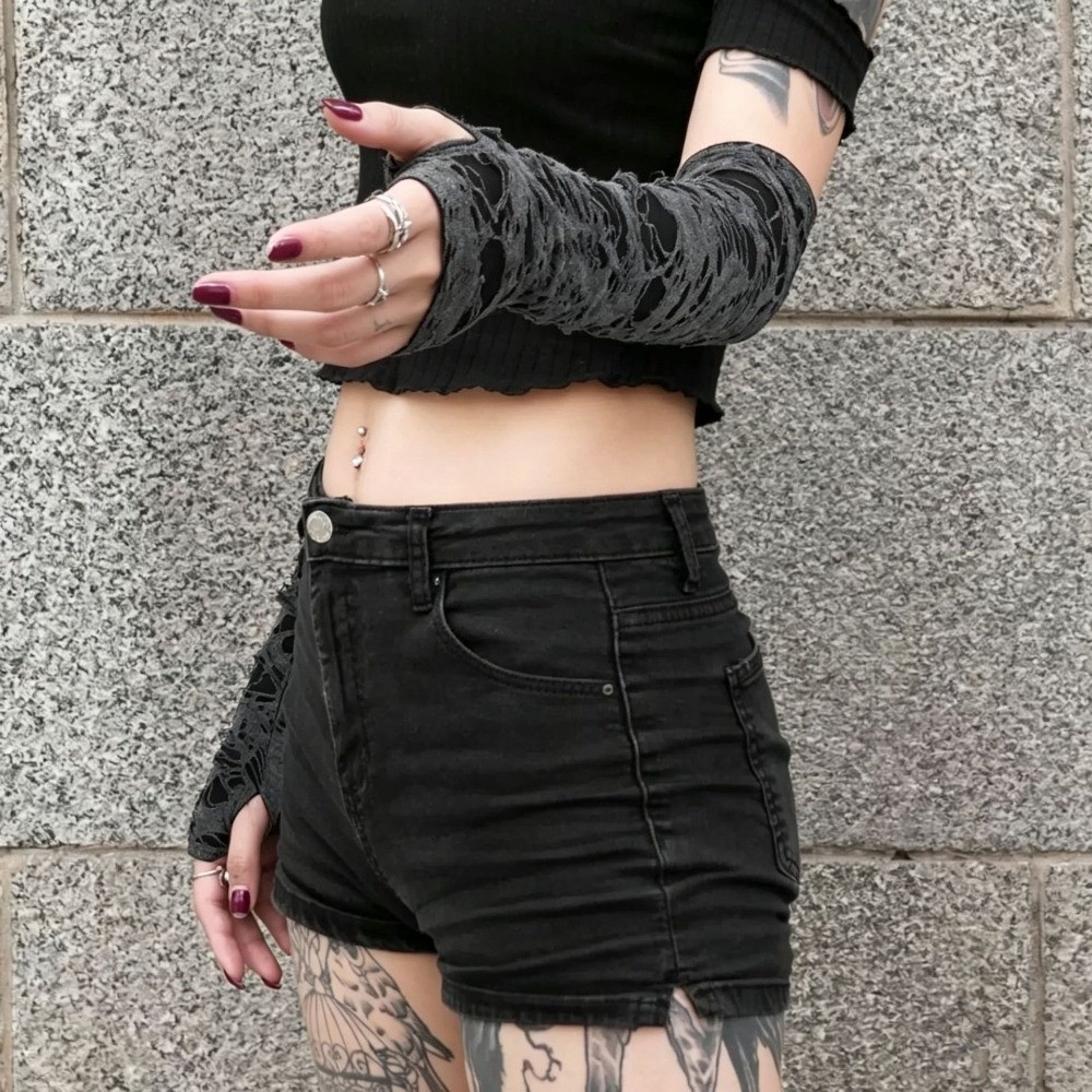 Lange Punk-Handschuhe im Distr – Fingerless Glove Knit Bewertung und Preis